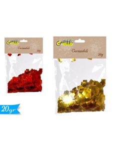 BUSTA DECORAZIONI CORIANDOLI ASS.ORO e ROSSO  20GR