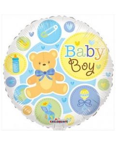 PALLONCINO MYLAR TONDO BABY BOY