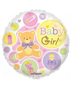 PALLONCINO MYLAR TONDO BABY GIRL