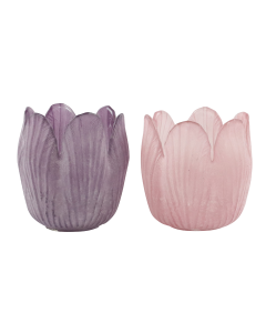 PORTACANDELA VIOLETTA SET 2PZ