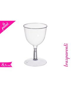 MINI CALICI TRASPARENTI 6cl PZ.6