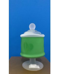 AMPOLLA IN VETRO CILINDRICA VERDE PICCOLA D.13CM H 24CM