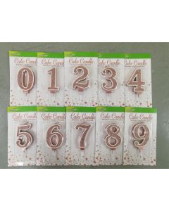 CANDELE SAGOMATE SPARKLING FIZZ ROSA GOLD