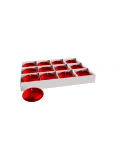 CANDELE GALLEGGIANTI ROSSO METAL