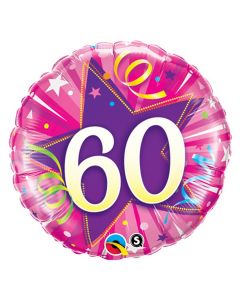 FOIL 60 ANNI ROSA 18"