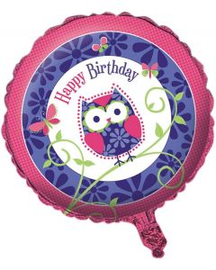 FOIL COMPLEANNO GUFO 18"