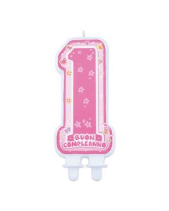 CANDELINA SAGOMATA MAXI ONE PINK PZ. 1