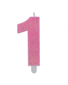 CANDELINA NUMERICA SWEETY GLITTER N.1