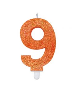 CANDELINA NUMERICA SWEETY GLITTER N.9