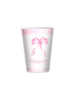 BICCHIERI BATTESIMO ROSA PZ.8
