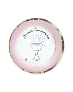 PIATTI COMUNIONE CHIC ROSA PZ.8
