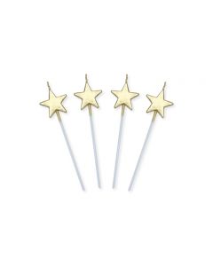 CANDELINE PICKS STELLE ORO METAL PZ.4