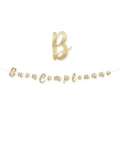 FESTONE BUON COMPLEANNO ORO