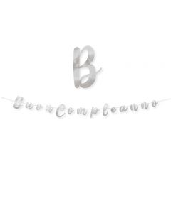 FESTONE BUON COMPLEANNO ARGENTO