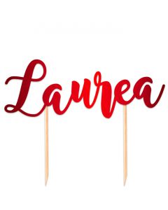 CAKE TOPPER LAUREA ITALIC