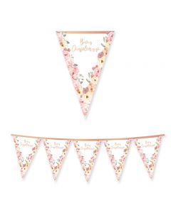 FESTONE BANDIERINE BUON COMPLEANNO ROSE GOLD
