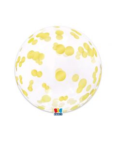 PALLONCINO DECO BUBBLE 20" CORIANDOLI ORO