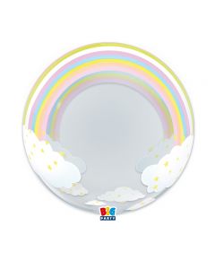 PALLONCINO DECO BUBBLE 20" RAINBOW CLOUD