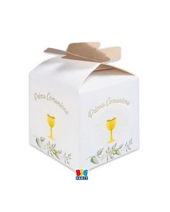 SCATOLINE CUBETTO FIOCCO PRIMA COMUNIONE 5x7x5cm 25PZ.