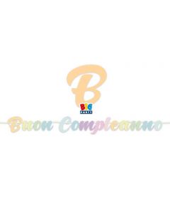 FESTONE MAXI BUON COMPLEANNO PASTELLO