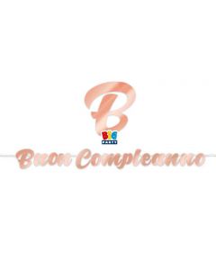 FESTONE MAXI BUON COMPLEANNO ROSA GOLD