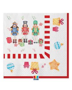 20 TOVAGLIOLI 33X33cm SCHIACCIANOCI