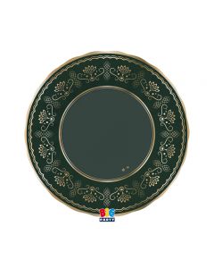 6 Piatti Fondi Ø 24 cm Royal Green Gold