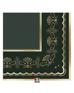 16 TOVAGLIOLI 33x33 cm Royal Green Gold