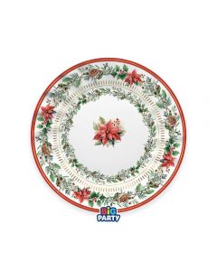 6 PIATTI Ø 25 cm Red Poinsettia