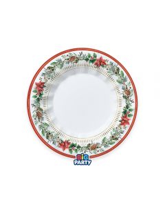 6 PIATTI FONDI  Ø 24 cm Red Poinsettia