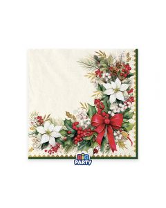 16 TOVAGLIOLI 33x33cm Vintage Christmas