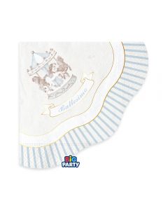 16 TOVAGLIOLI 33x33 cm Battesimo Carillon Celeste