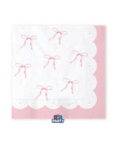 TOVAGLIOLI 33X33CM FIOCCO ROSA