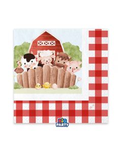 16 Tovaglioli 33 x 33 Little Farm