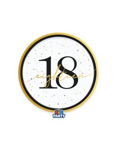 6 PIATTI Ø 18 cm Happy Birthday Prestige 18