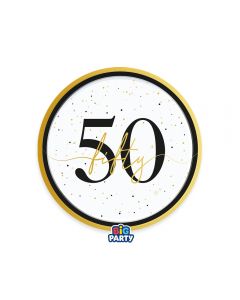 6 Piatti Ø 18 cm Happy Birthday Prestige 50