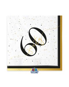 16 Tovaglioli 33 x 33 Happy Birthday Prestige 60