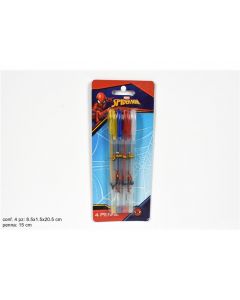 PENNE COLORATE IN BLISTER SPIDERMAN PZ.4
