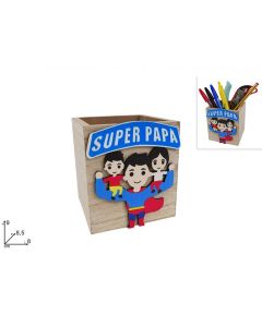 PORTAPENNE IN LEGNO "SUPER PAPA'
