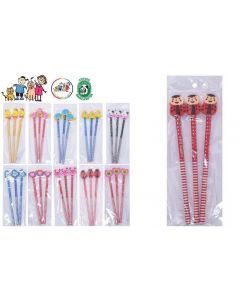 MATITE CON GOMMA ASSORTITE PZ.3