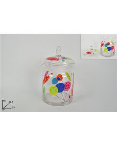 BARATTOLO IN VETRO PER CARAMELLE 18CM