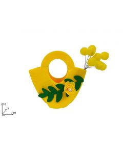 BORSETTA FELTRO CON MIMOSA