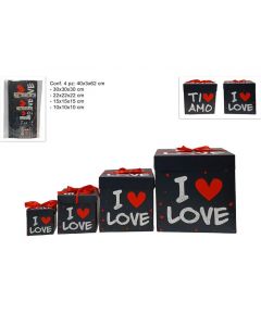 SCATOLE SET 4PZ SAN VALENTINO 2ASS  LV