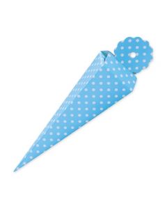 SCATOLINA PORTACONFETTI POIS TURCHESE PZ. 25