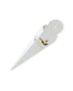 25 SCATOLINE PORTACONFETTI CONO QUADRATO 4x19x4cm La Mia Comunione