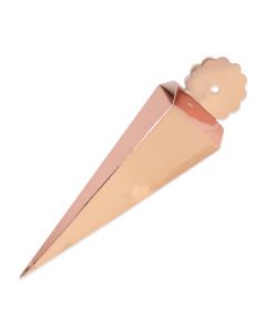 SCATOLINE CONO QUADRATO ROSE GOLD METALLIC 4x4x19cm PZ.25