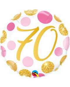 FOIL 70 ANNI ROSA E ORO 18"