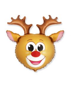 PALLONCINO MYLAR SUPERSHAPE TESTA RENNA