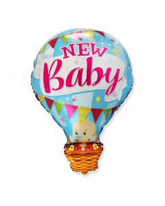PALLONCINO MYLAR SUPERSHAPE 36" MONGOLFIERA BABY BOY