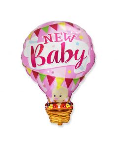 PALLONCINO MYLAR SUPERSHAPE 36" MONGOLFIERA BABY GIRL